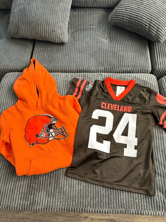 NFL Other - Clevekand browns Kids Orange Hoodie and jersey